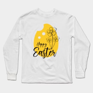 Minimal Easter Egg Art Long Sleeve T-Shirt